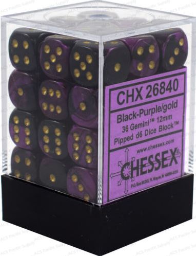 Chessex Gemini Black Purple w/ Gold